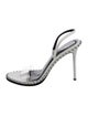 Alexander Wang Leather Printed Slingback Sandals