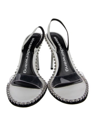 Alexander Wang Leather Printed Slingback Sandals