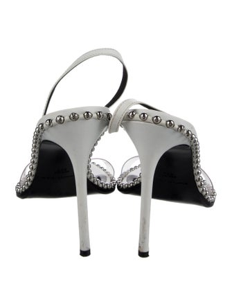 Alexander Wang Leather Printed Slingback Sandals
