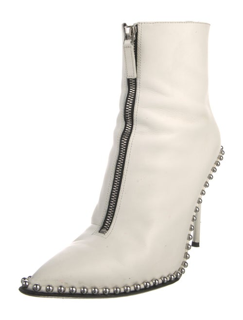 Alexander Wang Leather Studded Accents Lace-Up Boots
