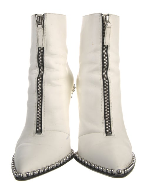 Alexander Wang Leather Studded Accents Lace-Up Boots