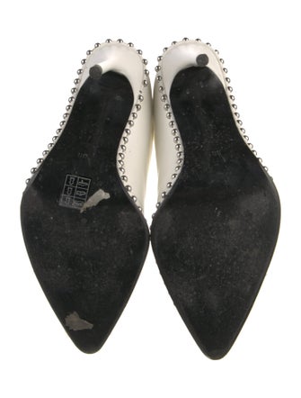 Alexander Wang Leather Studded Accents Lace-Up Boots