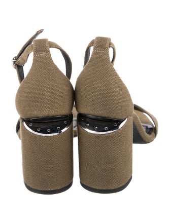 Alexander Wang Canvas Whipstitch Trim Sandals