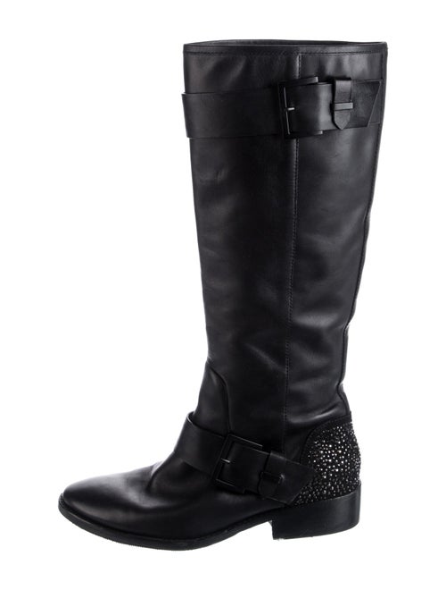 Alexander Wang Leather Studded Accents Riding Boots