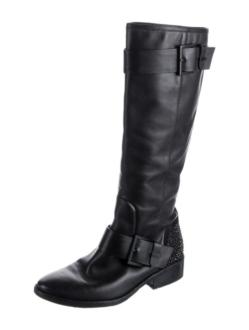 Alexander Wang Leather Studded Accents Riding Boots