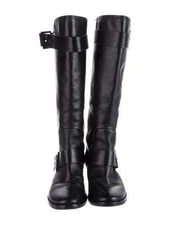 Alexander Wang Leather Studded Accents Riding Boots