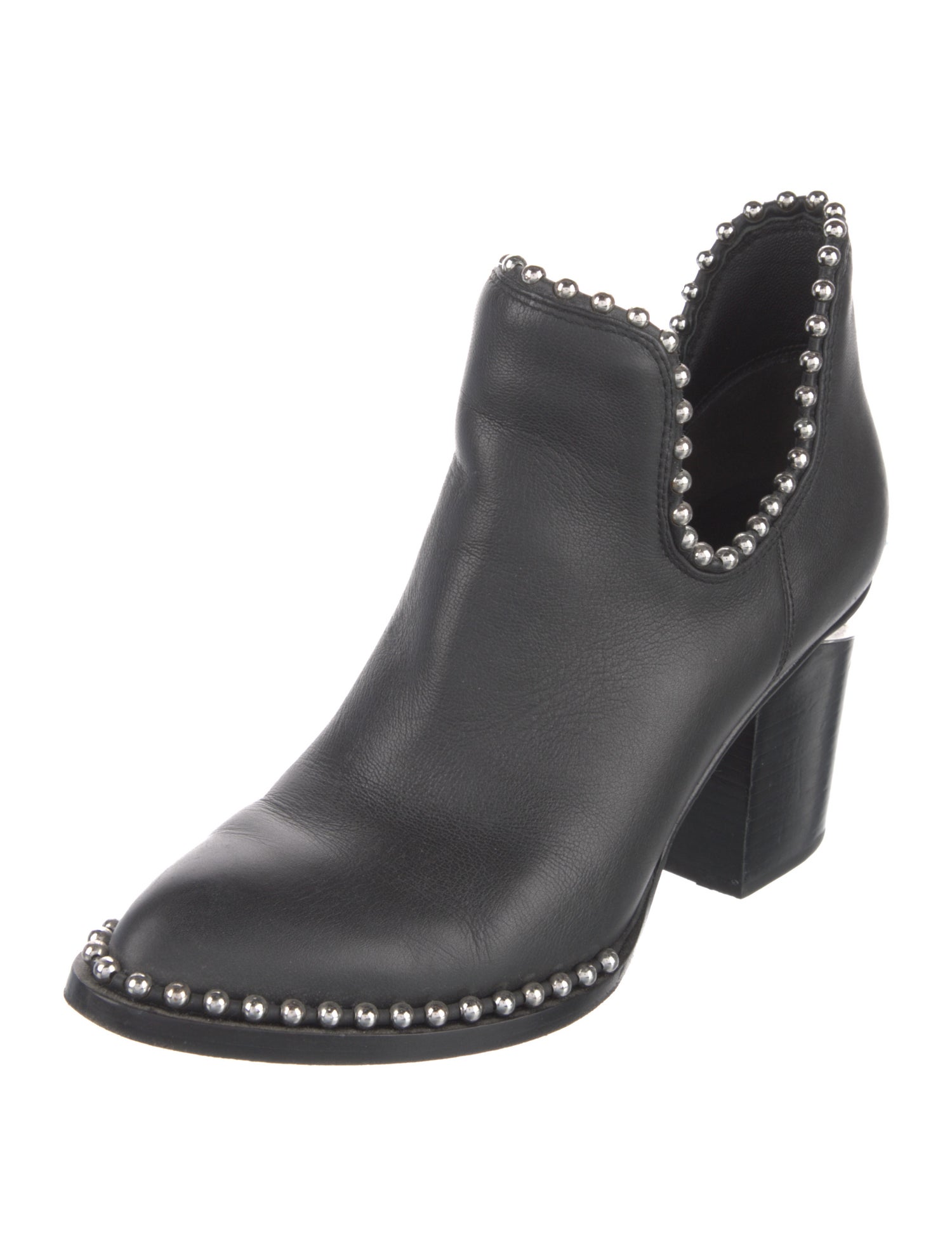 Alexander Wang Leather Studded Accents Boots