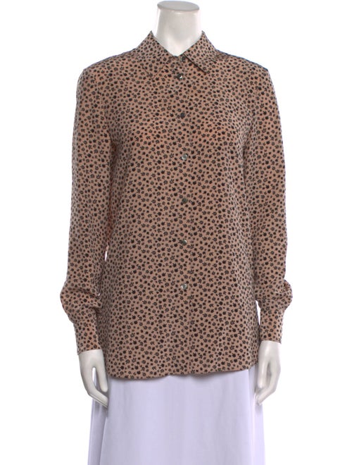 Alexander Wang Silk Printed Button-Up Top