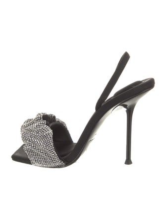 Alexander Wang Crystal Embellishments Slingback Sandals