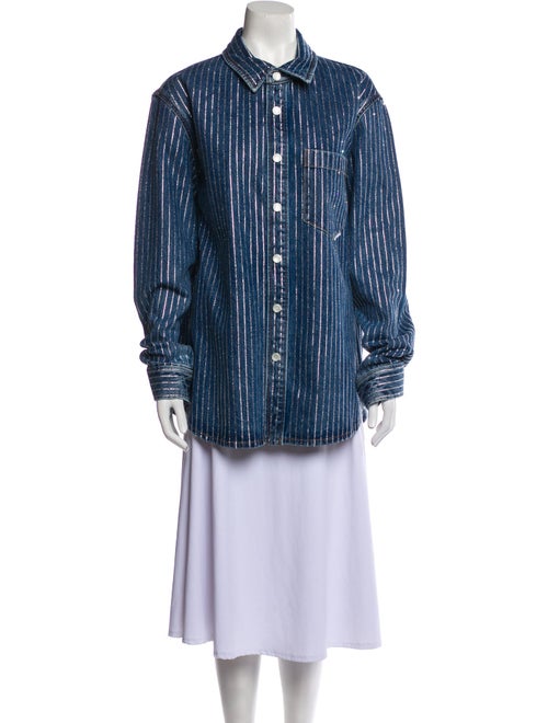 Alexander Wang Striped Denim Jacket