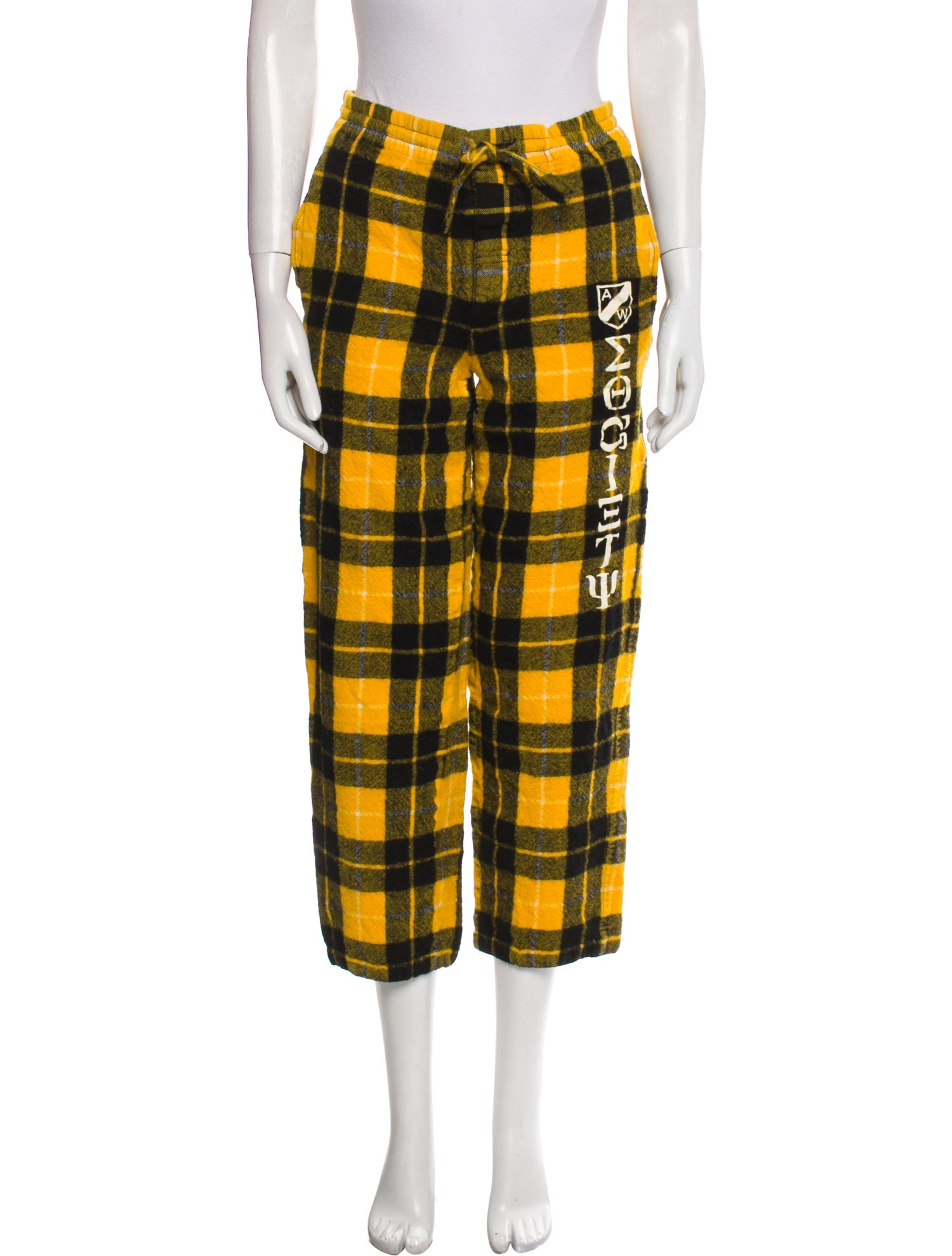 Alexander Wang Wool Plaid Print Sweatpants