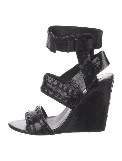 Alexander Wang Patent Leather Whipstitch Trim Sandals