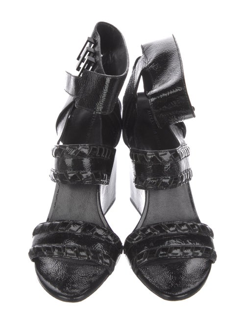 Alexander Wang Patent Leather Whipstitch Trim Sandals