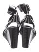 Alexander Wang Patent Leather Whipstitch Trim Sandals