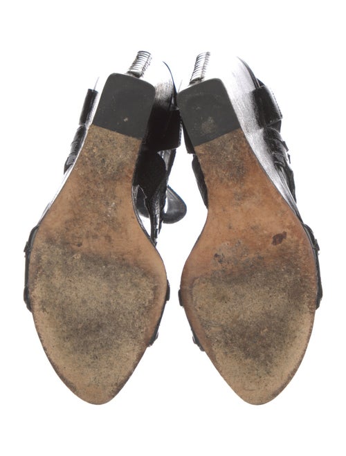 Alexander Wang Patent Leather Whipstitch Trim Sandals