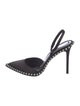 Alexander Wang Suede Crystal Embellishments Slingback Sandals