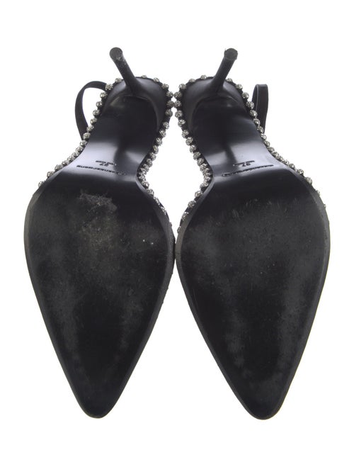 Alexander Wang Suede Crystal Embellishments Slingback Sandals