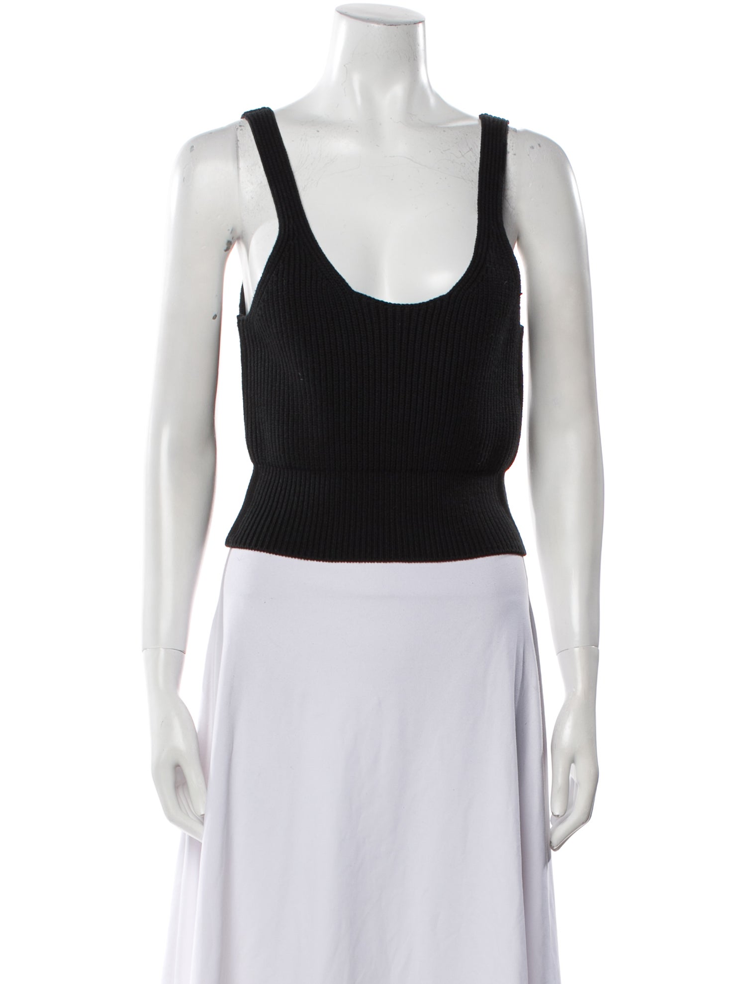Alexanderwang.T Scoop Neck Sleeveless Crop Top