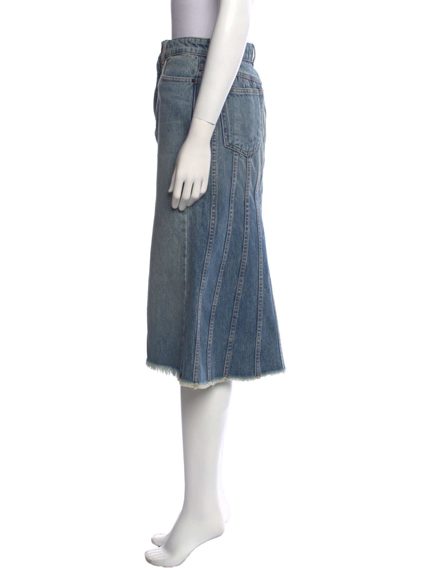 Alexander Wang Raw-Edge Trim Knee-Length Skirt