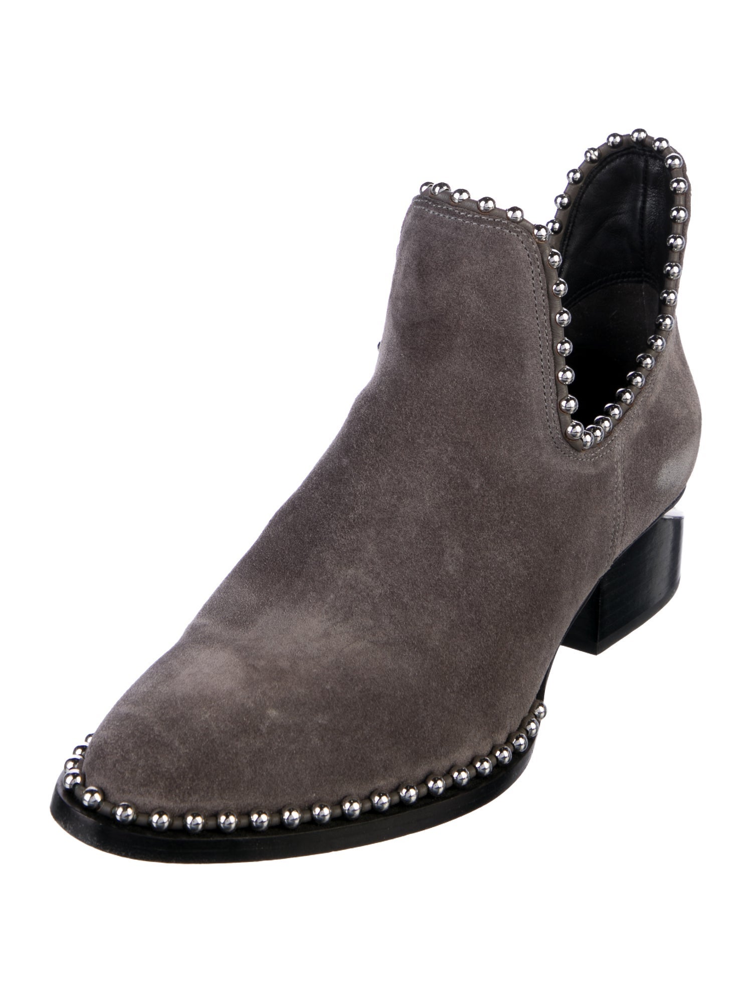 Alexander Wang Suede Studded Accents Chelsea Boots