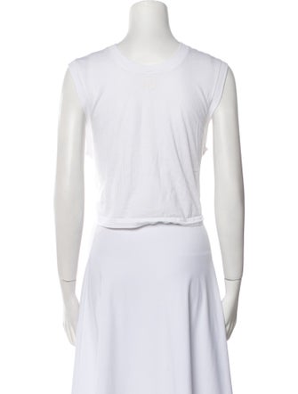 Alexander Wang Bateau Neckline Sleeveless Crop Top
