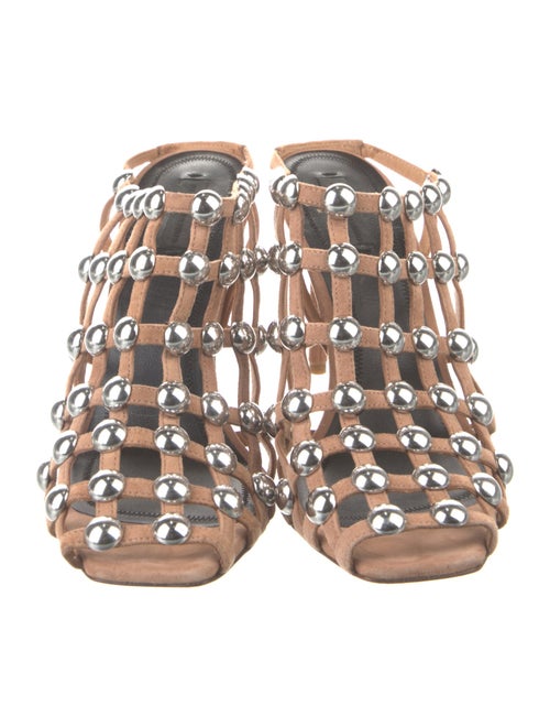 Alexander Wang Suede Studded Accents Slides