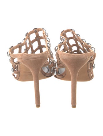 Alexander Wang Suede Studded Accents Slides