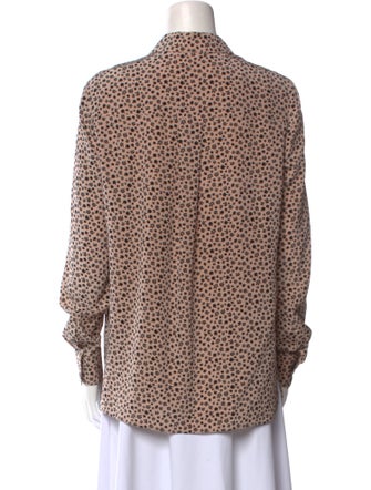 Alexander Wang Silk Printed Button-Up Top