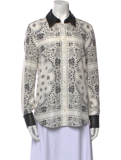 Alexander Wang Silk Printed Button-Up Top