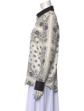 Alexander Wang Silk Printed Button-Up Top