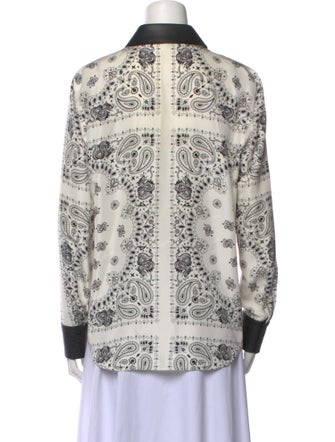 Alexander Wang Silk Printed Button-Up Top
