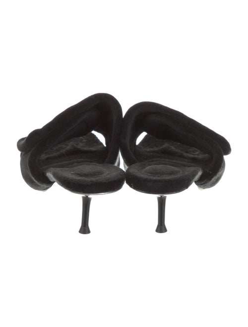 Alexander Wang Velvet Crystal Embellishments Slides