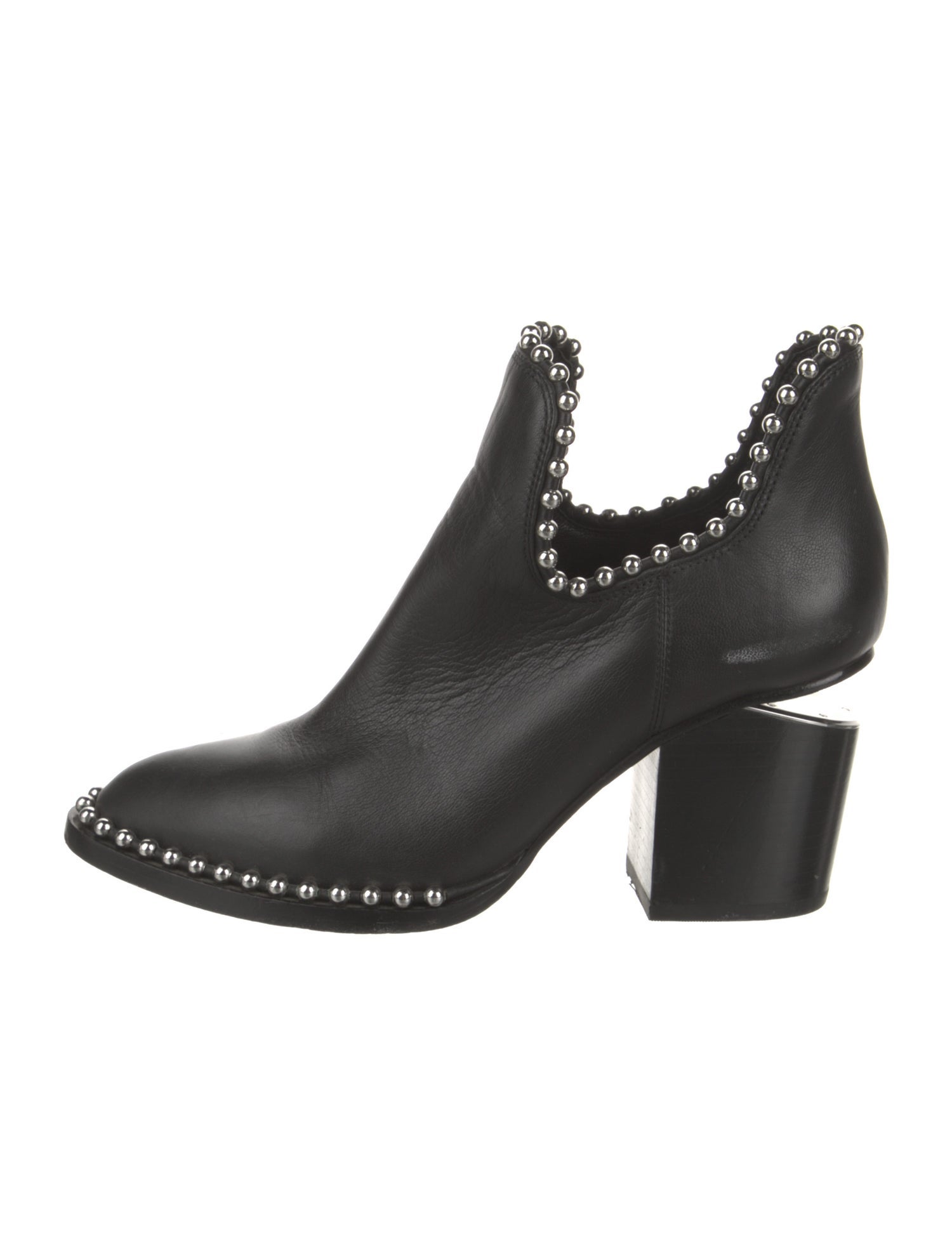 Alexander Wang Leather Studded Accents Boots