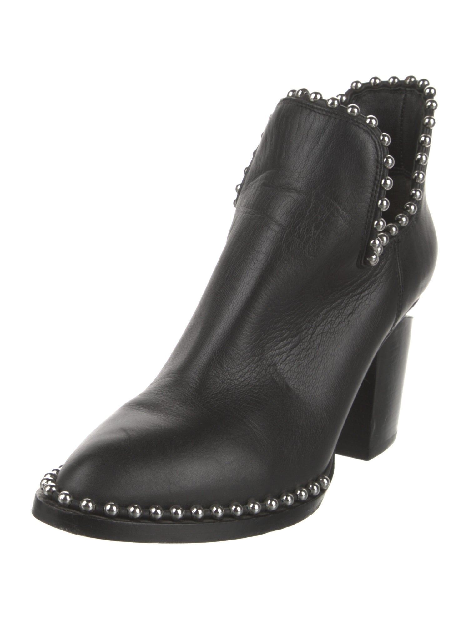 Alexander Wang Leather Studded Accents Boots