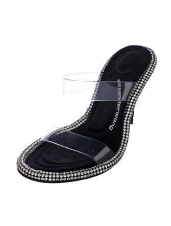 Alexander Wang Printed Crystal Embellishments Slides