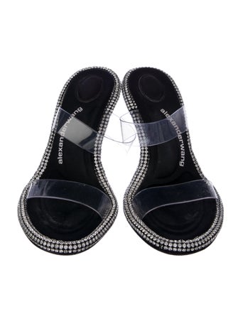 Alexander Wang Printed Crystal Embellishments Slides