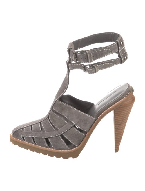 Alexander Wang Suede Studded Accents T-Strap Pumps