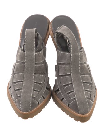 Alexander Wang Suede Studded Accents T-Strap Pumps