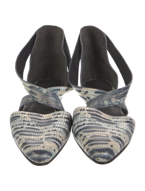 Alexander Wang Leather Animal Print Flats