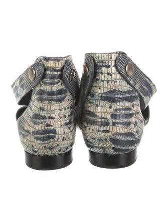 Alexander Wang Leather Animal Print Flats