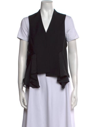 Alexander Wang Virgin Wool V-Neck Blouse