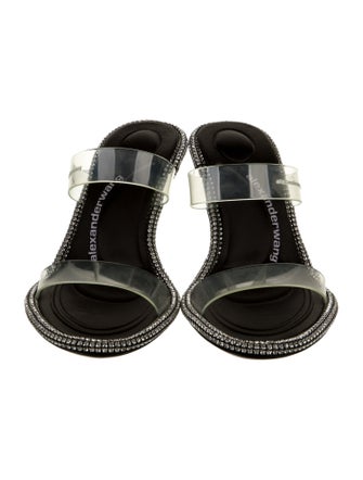 Alexander Wang Neoprene Crystal Embellishments Slides