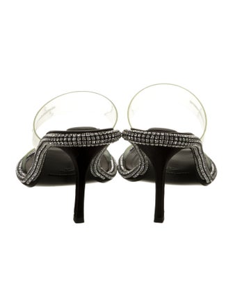 Alexander Wang Neoprene Crystal Embellishments Slides