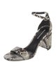 Alexander Wang Embossed Leather Animal Print Sandals