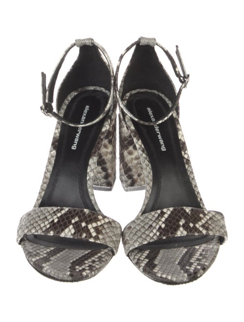Alexander Wang Embossed Leather Animal Print Sandals