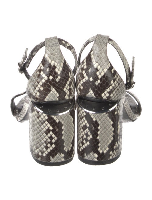 Alexander Wang Embossed Leather Animal Print Sandals