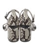 Alexander Wang Embossed Leather Animal Print Sandals
