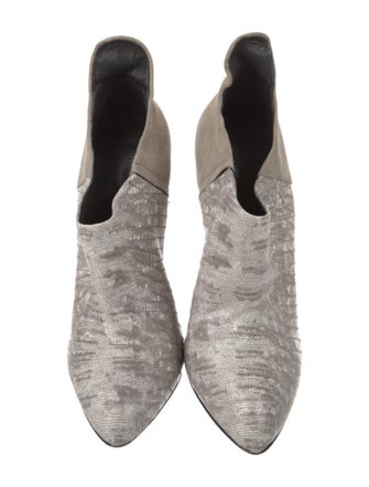 Alexander Wang Embossed Leather Animal Print Boots