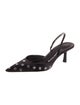Alexander Wang Satin Crystal Embellishments Slingback Pumps