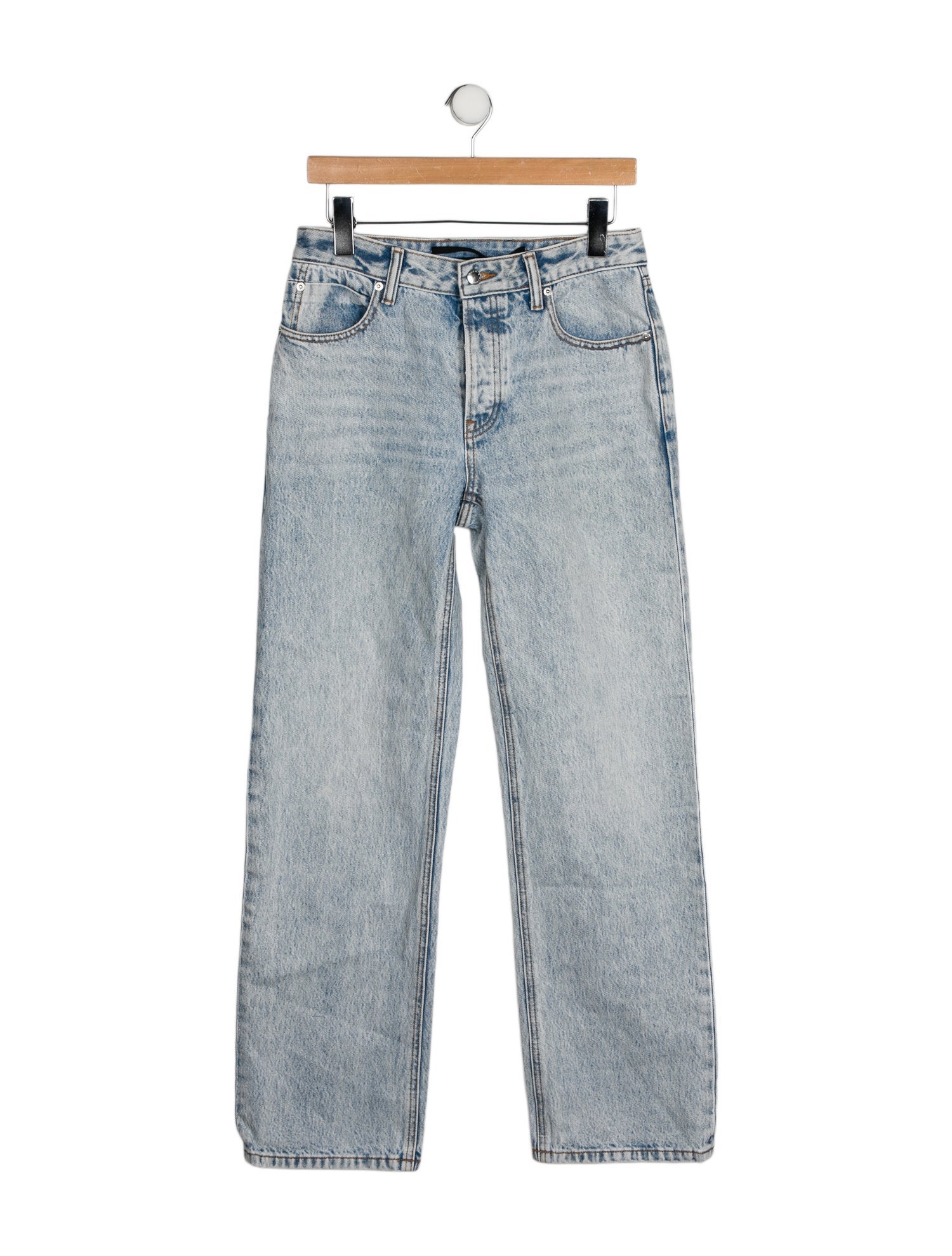 Alexander Wang Mid-Rise Straight Leg Jeans